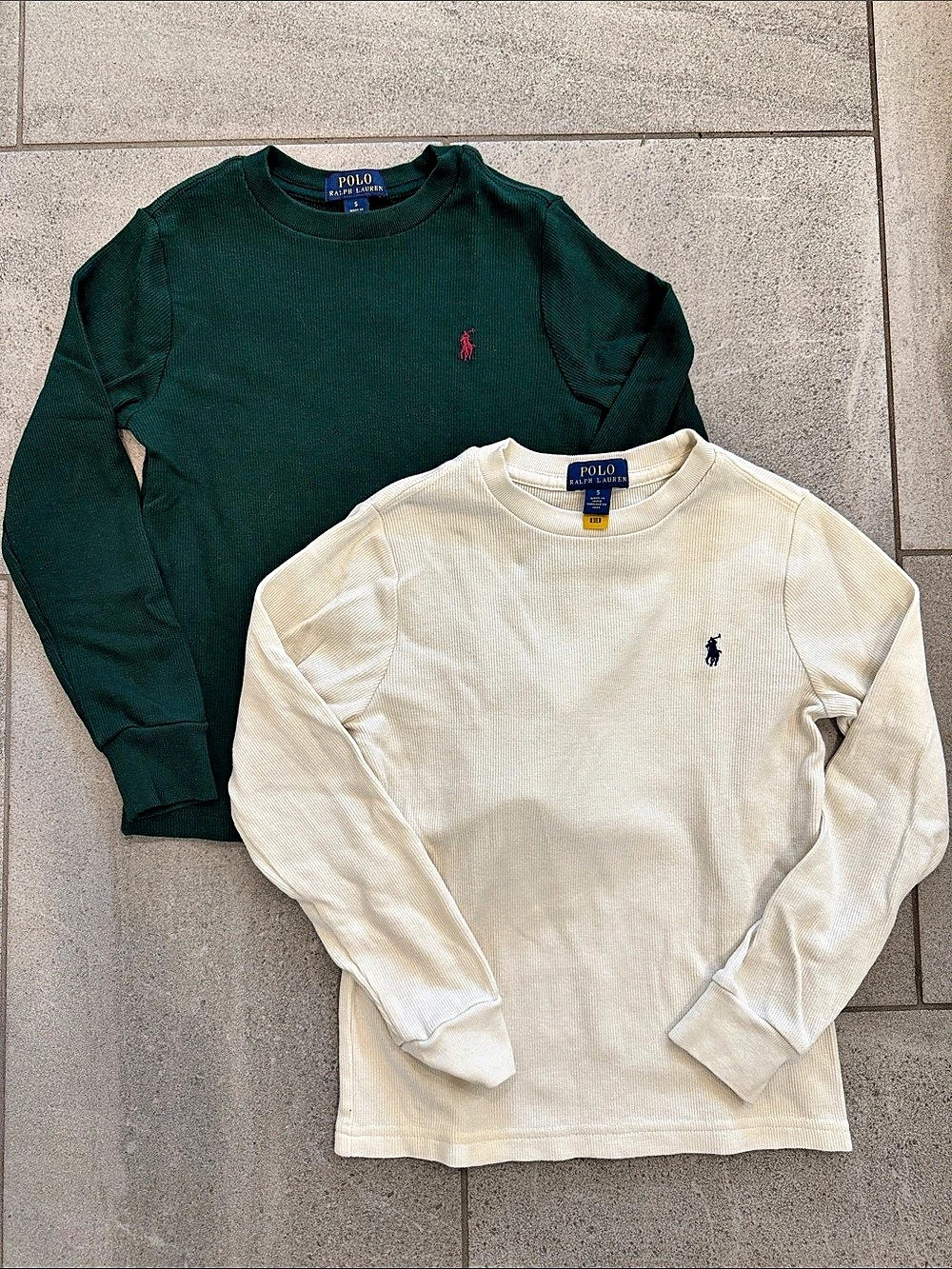 Polo Ralph Lauren Waffle-Knit Cotton Long-Sleeve Tee, Boys Sz 5